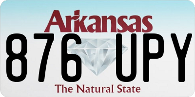 AR license plate 876UPY