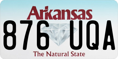 AR license plate 876UQA