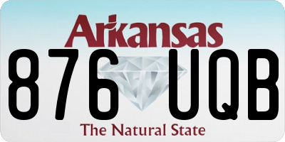 AR license plate 876UQB