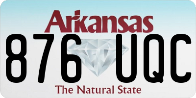 AR license plate 876UQC