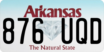 AR license plate 876UQD