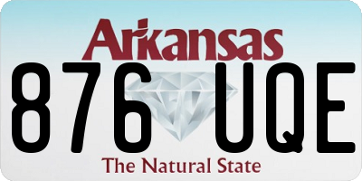 AR license plate 876UQE