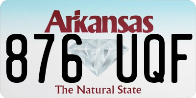AR license plate 876UQF