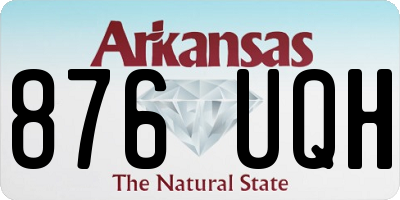 AR license plate 876UQH