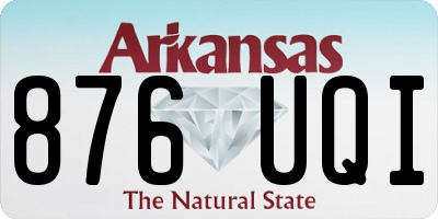 AR license plate 876UQI