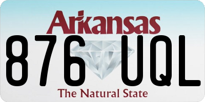 AR license plate 876UQL