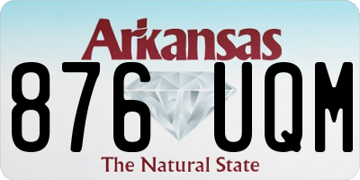 AR license plate 876UQM