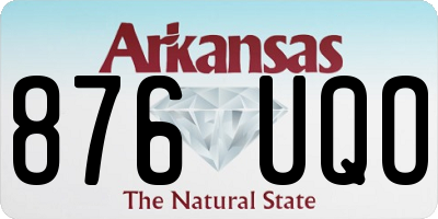 AR license plate 876UQO