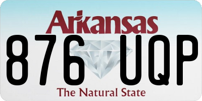 AR license plate 876UQP