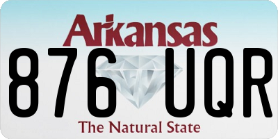 AR license plate 876UQR