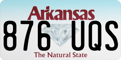 AR license plate 876UQS