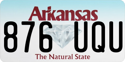 AR license plate 876UQU