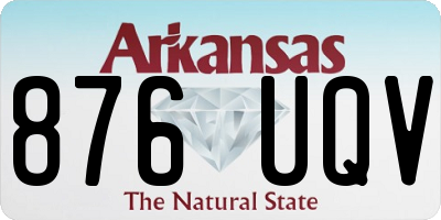 AR license plate 876UQV