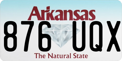 AR license plate 876UQX