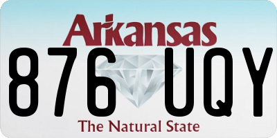 AR license plate 876UQY