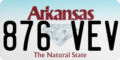 AR license plate 876VEV