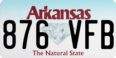 AR license plate 876VFB
