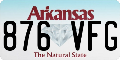 AR license plate 876VFG