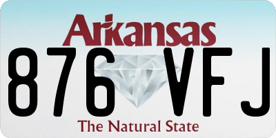 AR license plate 876VFJ