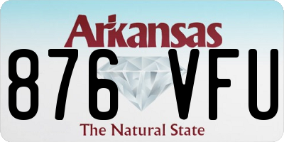 AR license plate 876VFU