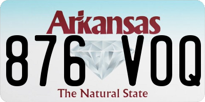 AR license plate 876VOQ