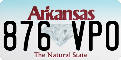AR license plate 876VPO