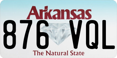AR license plate 876VQL