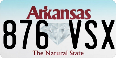 AR license plate 876VSX