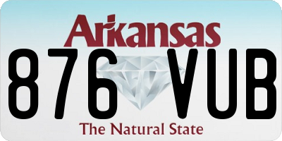 AR license plate 876VUB