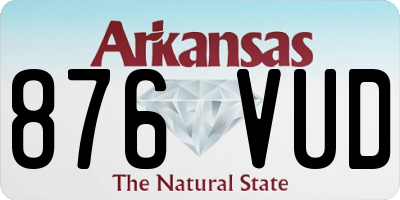 AR license plate 876VUD