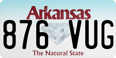 AR license plate 876VUG