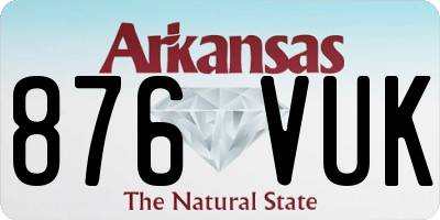 AR license plate 876VUK