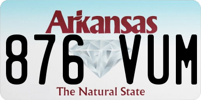 AR license plate 876VUM