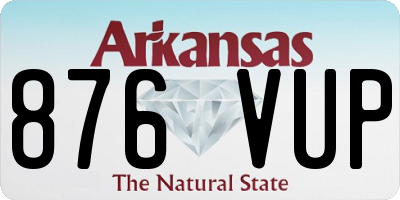 AR license plate 876VUP