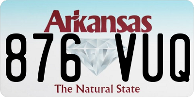 AR license plate 876VUQ