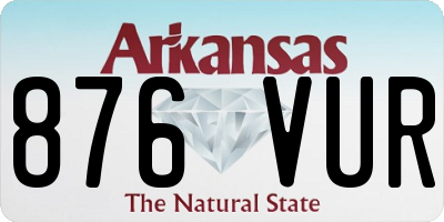 AR license plate 876VUR