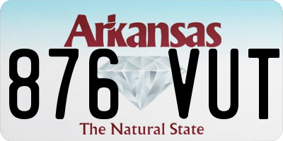 AR license plate 876VUT