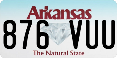 AR license plate 876VUU