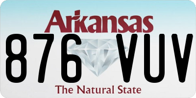 AR license plate 876VUV