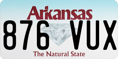 AR license plate 876VUX