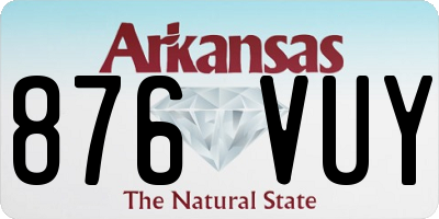 AR license plate 876VUY