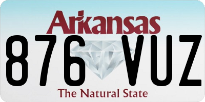 AR license plate 876VUZ