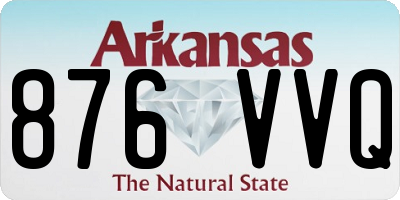 AR license plate 876VVQ