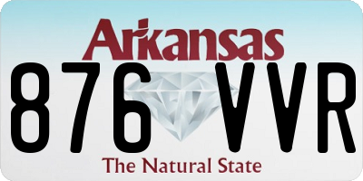 AR license plate 876VVR
