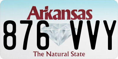 AR license plate 876VVY