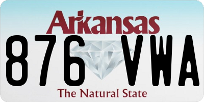 AR license plate 876VWA