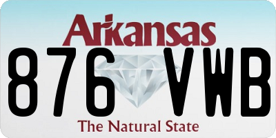 AR license plate 876VWB