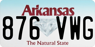 AR license plate 876VWG