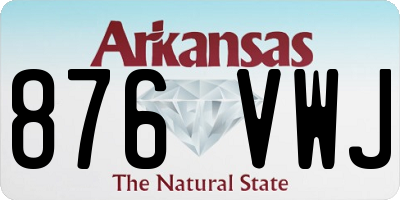 AR license plate 876VWJ
