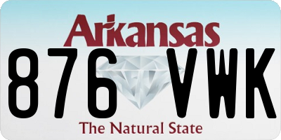 AR license plate 876VWK